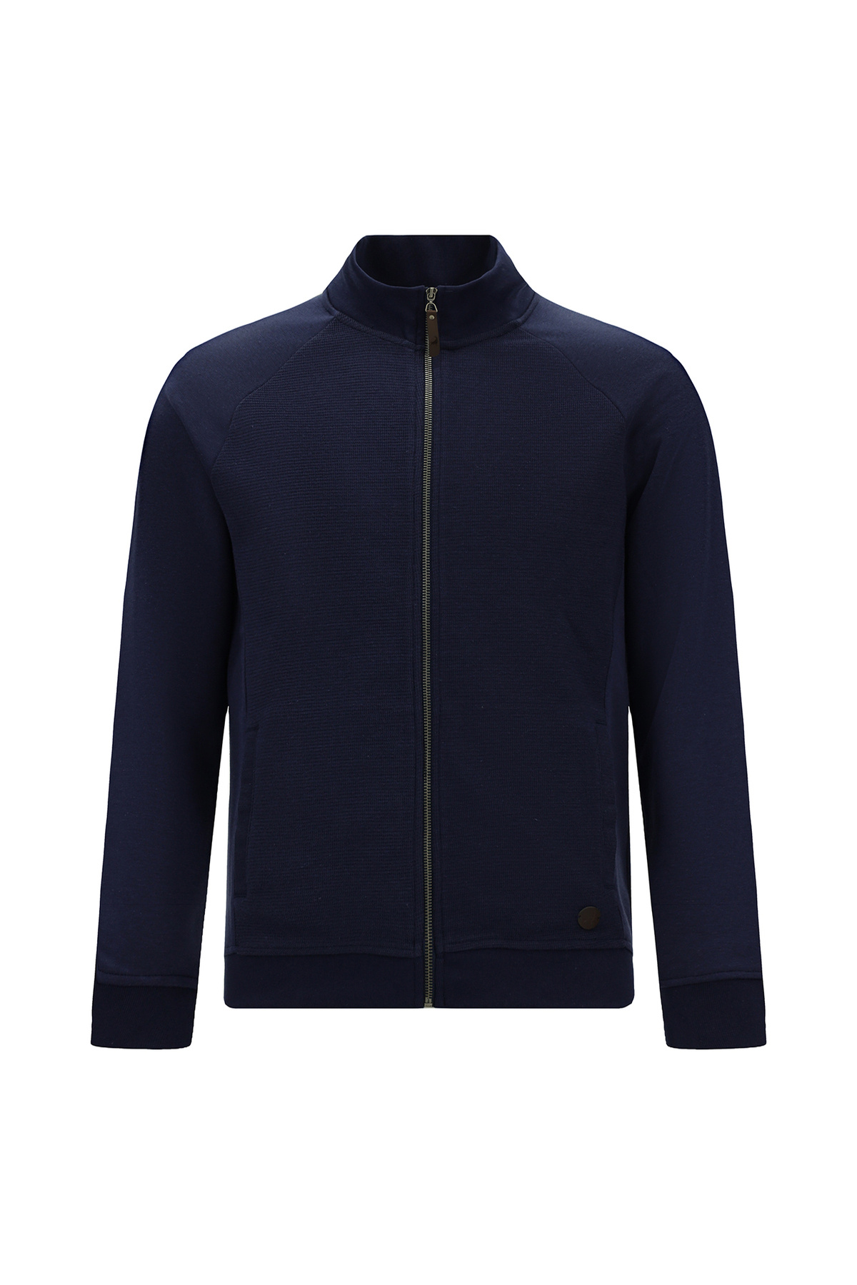 کیگیلی ژاکت بافتنی طرح‌دار جیب‌دار نخی یقه‌بلند زیپ‌دار