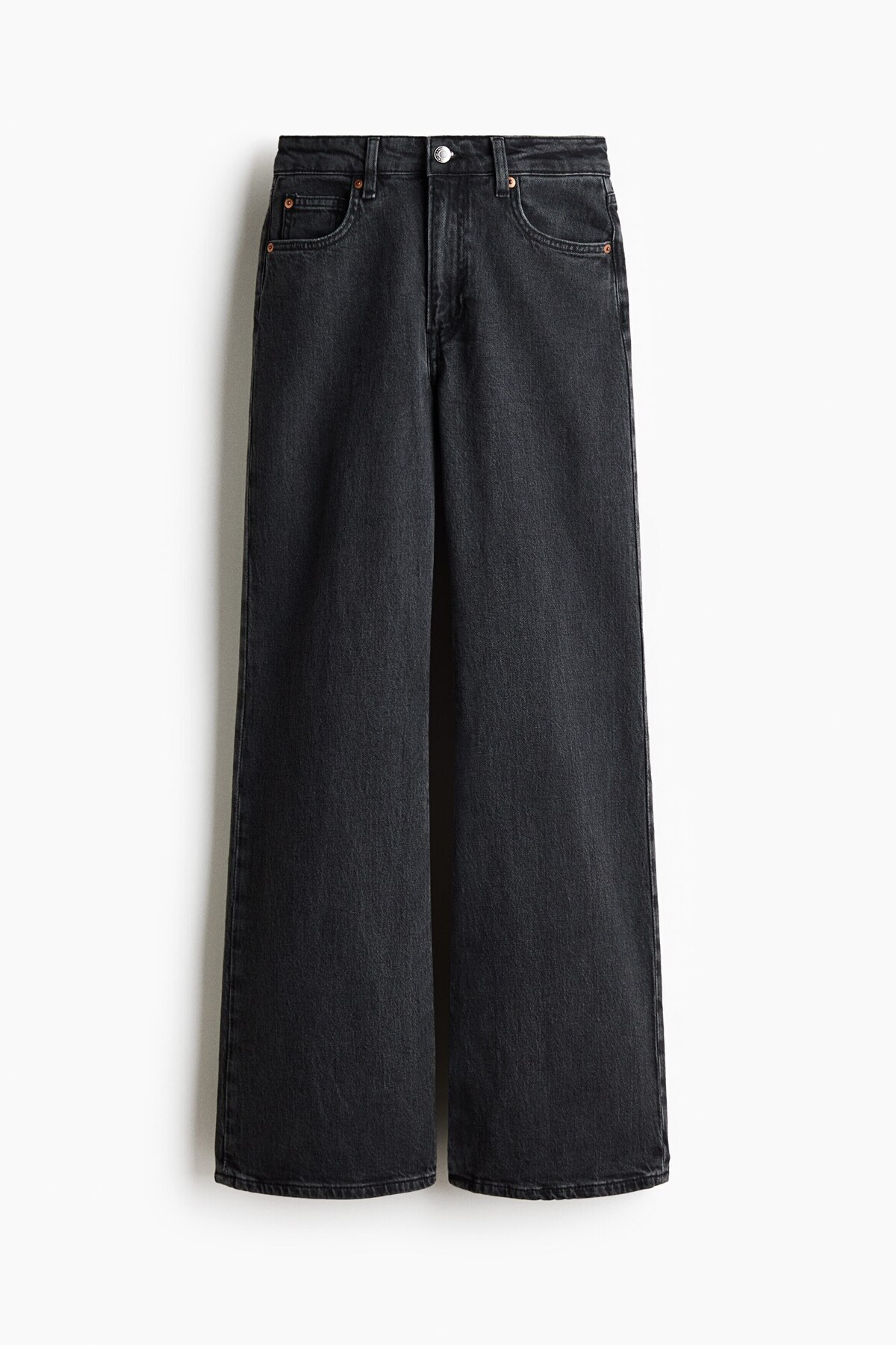 H&M Wide High Waist Jeans görsel 3
