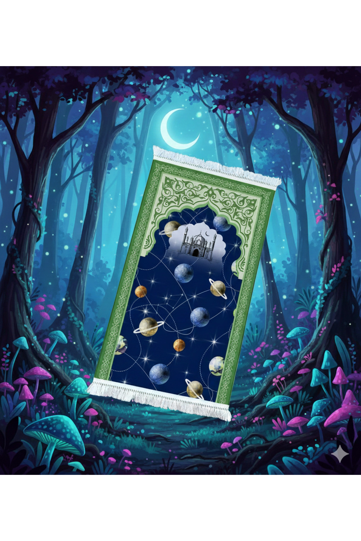 Digital Printed Space Themed Children's Prayer Sheet Prayer Holder