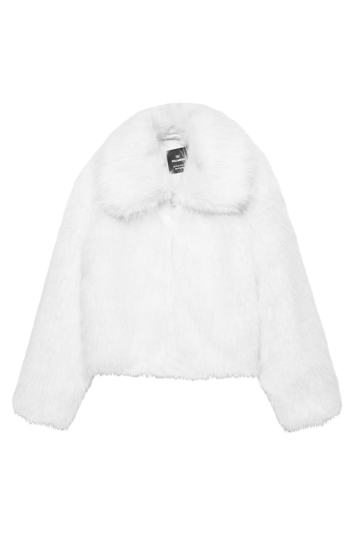 Pull & Bear  Suni kürk ceket - Görsel 3
