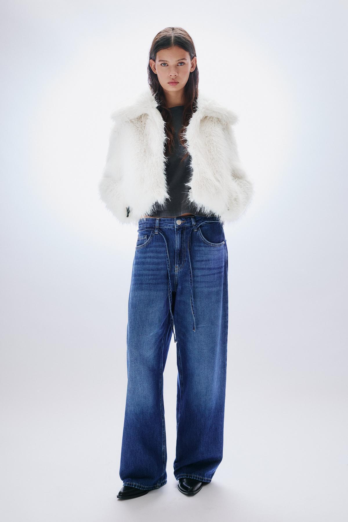 Pull & Bear  Suni kürk ceket - Görsel 4