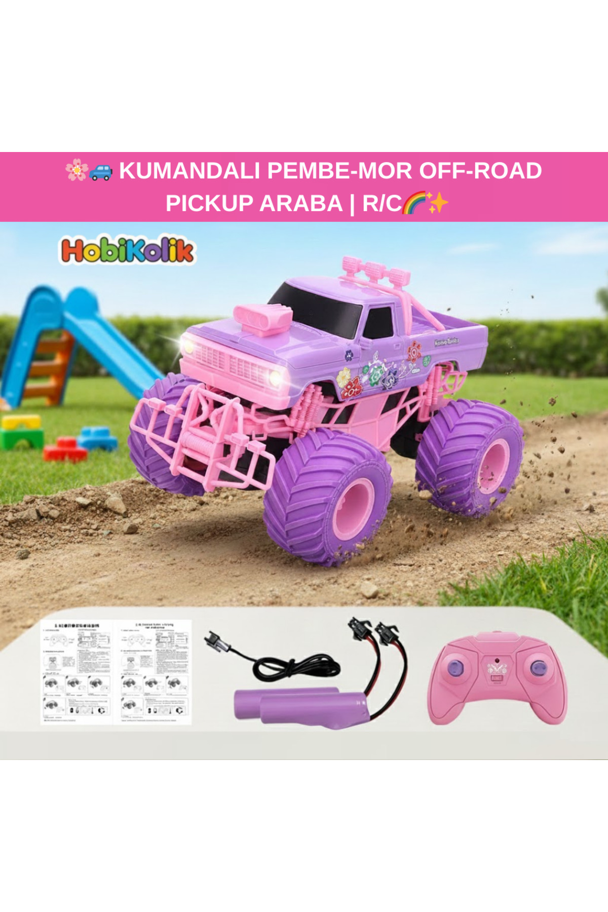 Art Tone 🌸🚙 KUMANDALI PEMBE-MOR OFF-ROAD PICKUP ARABA | R/C
