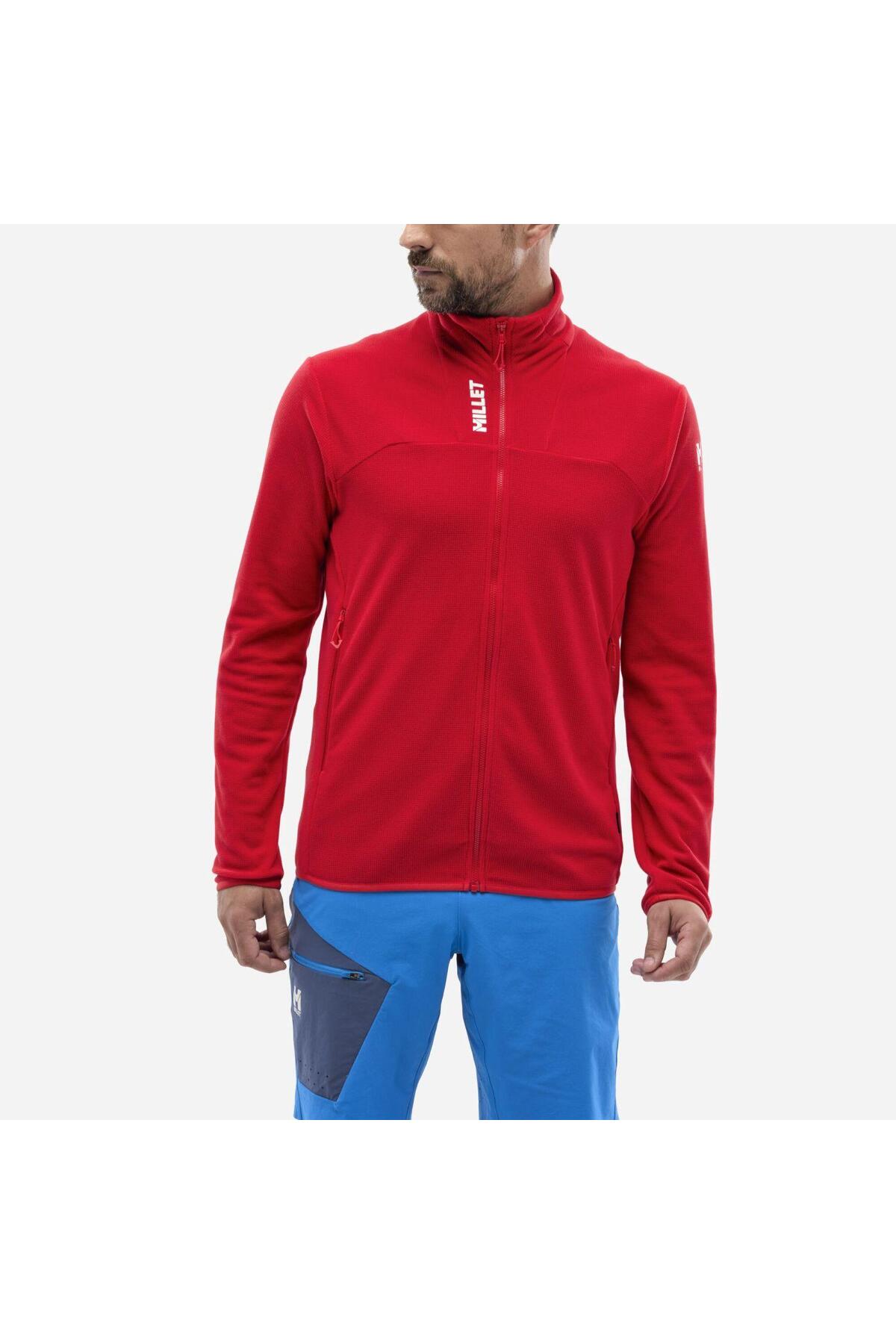 UBIC LGRID JKT Erkek Polartec® Ceket Tam Fermuar MIV10448 N0335 Kırmızı-S — رنگارنگ MIV10448 N03350335XL — تصویر 3 از 5