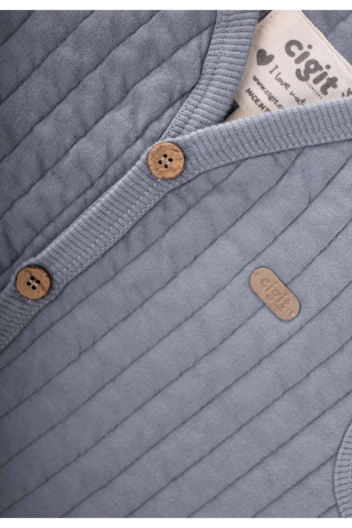 Cigit Kapitone Yelek 0-4 Yaş Mint Yeşili fotoğrafı 3 (önizleme)