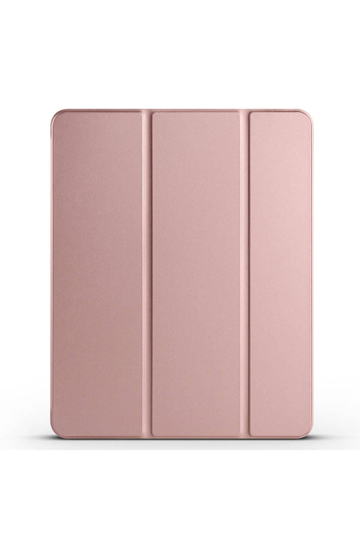 iPad Air 13 2025 M3 JoieCreatif Smart Cover Kalem Bölmeli Standlı 1-1 Kılıf - Rose Gold