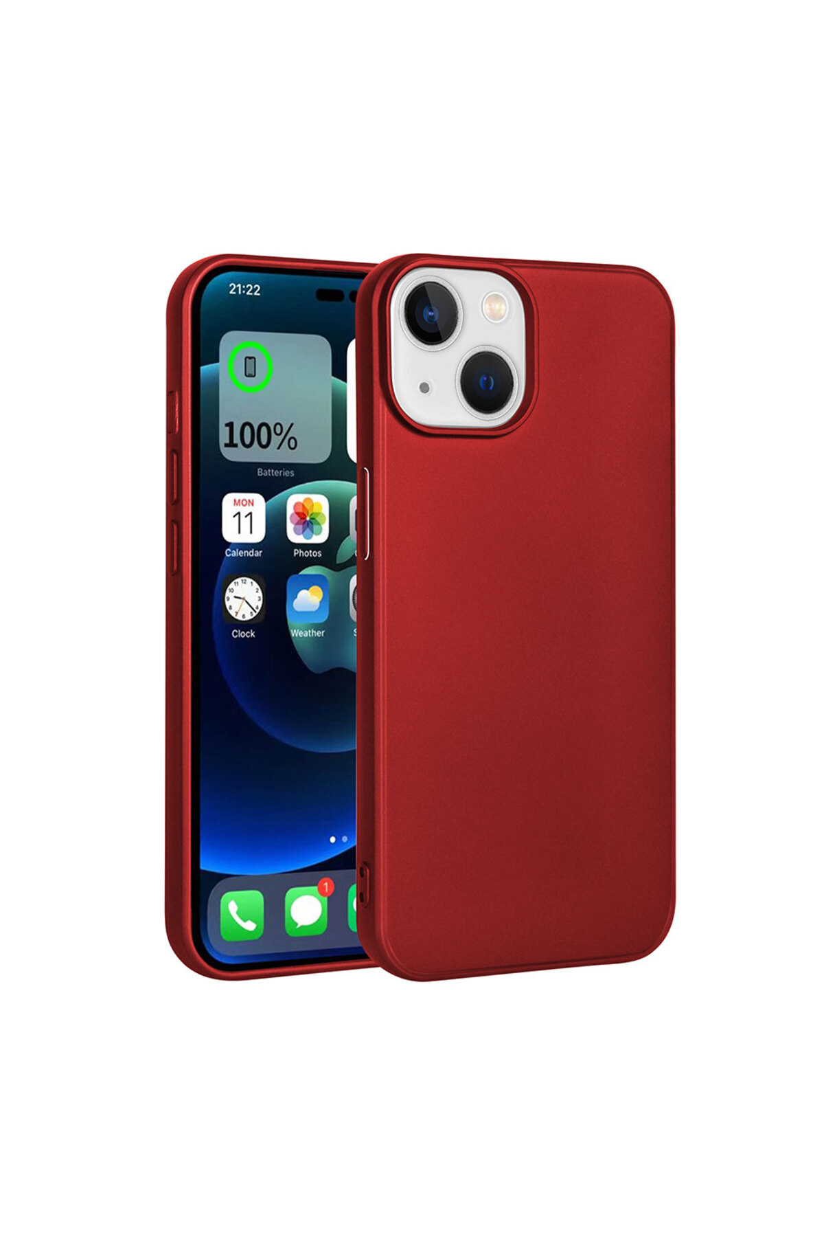 iPhone 15 Plus Uyumlu NXXA Premier Silikon Kılıf-Kırmızı