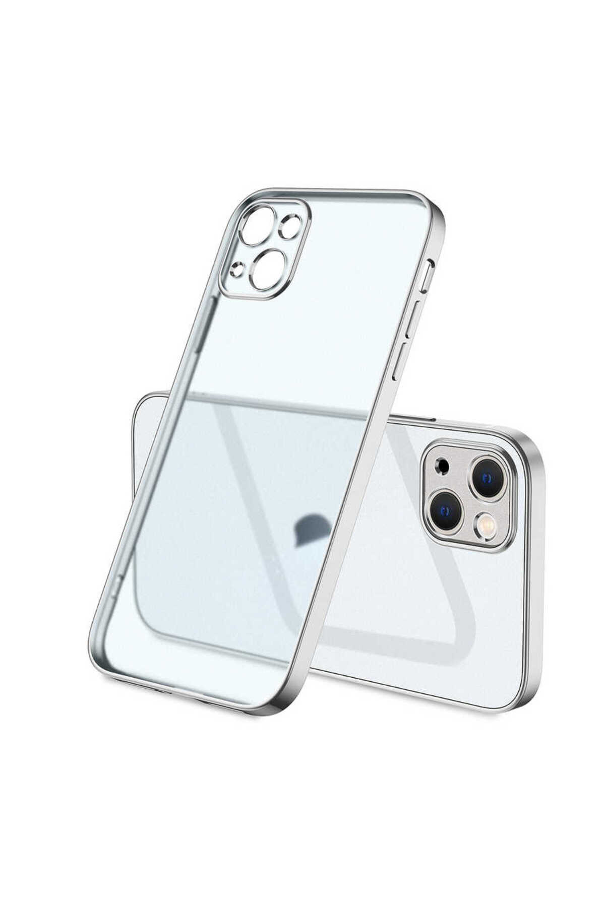 iPhone 13 Uyumlu ASMA Mat Gbox Kılıf-Gümüş