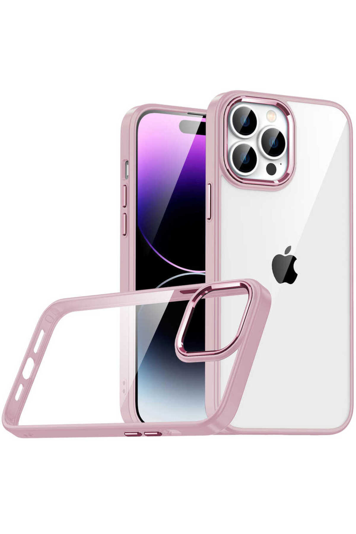 iPhone 14 Pro Max Uyumlu ASMA Flora Kılıf-Rose Gold