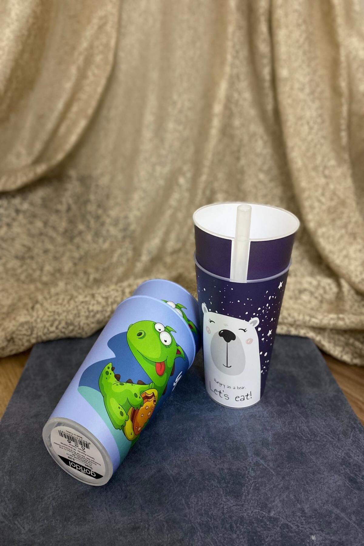 Gondol Pipetli bardak ,alıştırma bardağı, 400ML erkek ve kız 4lü set fotoğrafı 2 (önizleme)