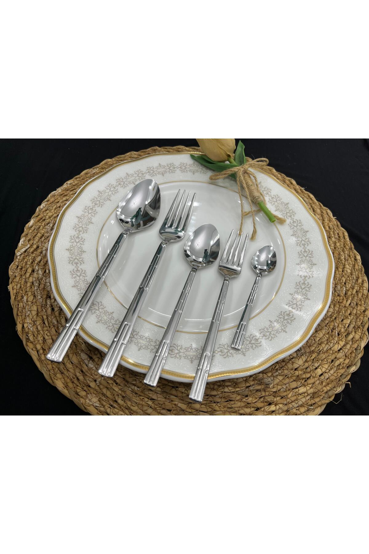 Eylül Nur Model 60 Parça Çatal Kaşık Takımı (18/10 - 304 Kalite