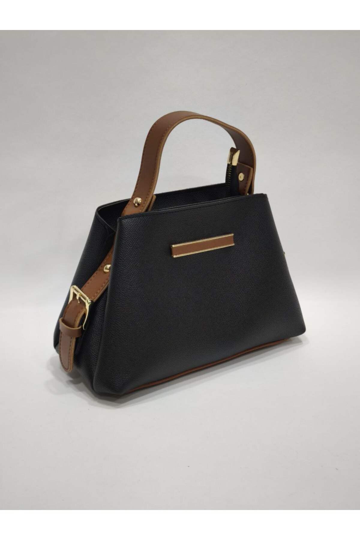 adissa collection Trapez Box - Çift Renk Detaylı Tok Duruşlu El