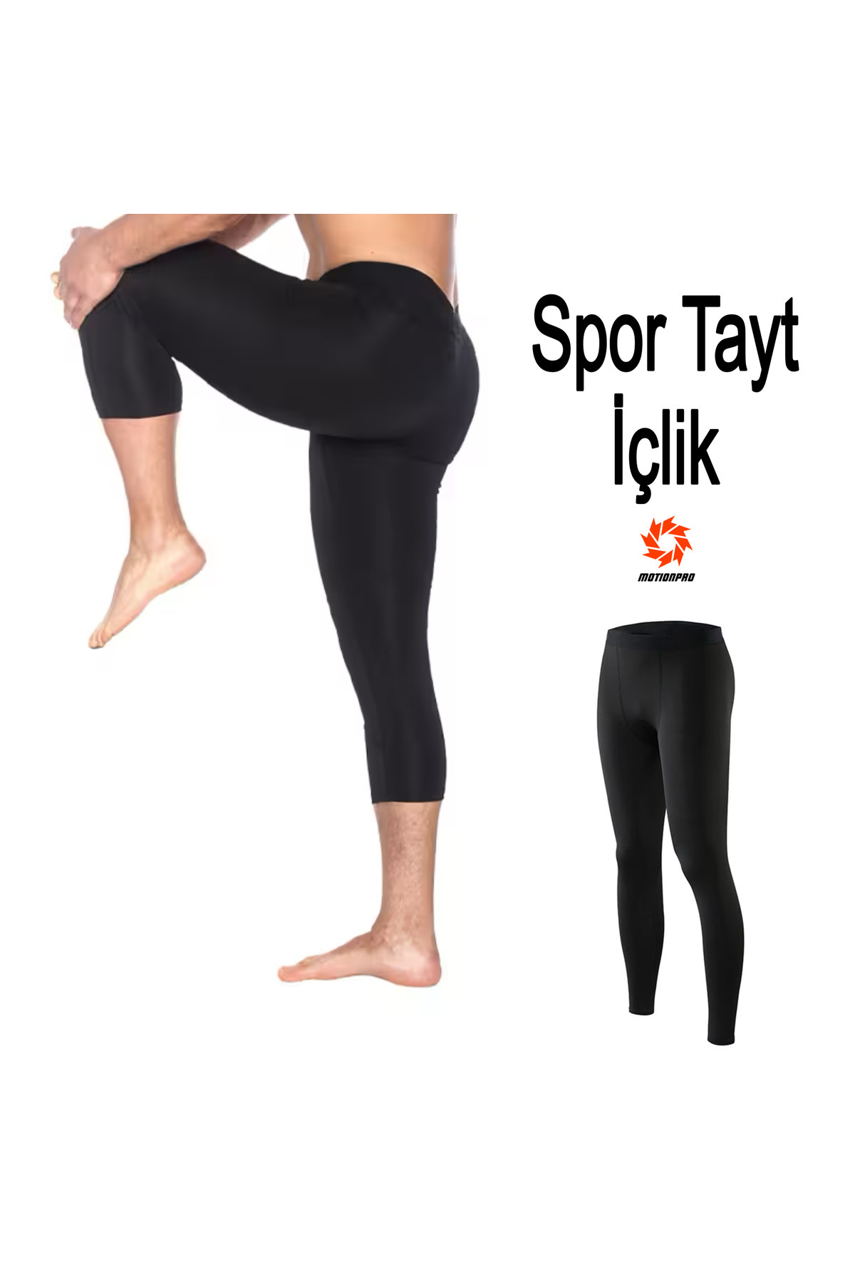 MotionAİR Sporcu İçlik Spor Alt Tayt Yetişkin Sporcu Uzun Tayt