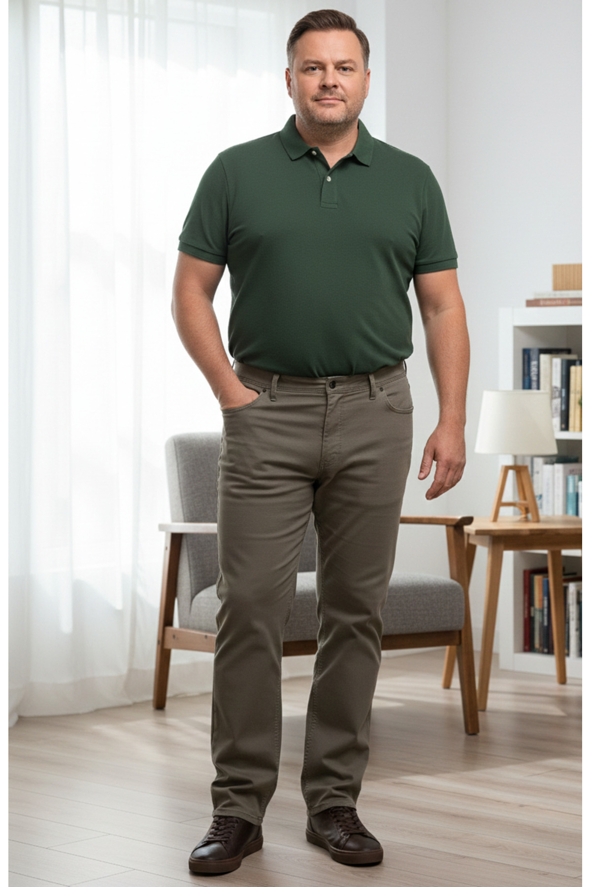 Aldem Store Bej Büyük Beden Erkek Pantolon