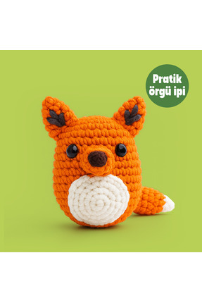 The Gookie Tilki Tığ Kiti Yeni Başlayanlar İçin Videolu Amigurumi Örgü Oyunca...