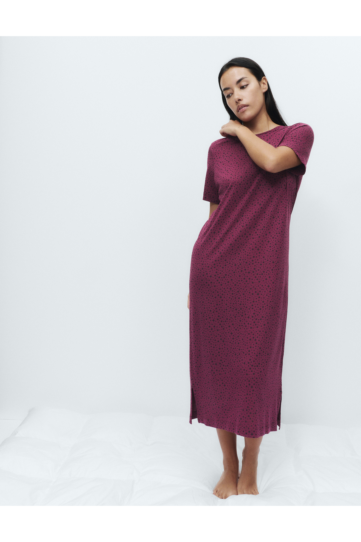 Marks & Spencer Pamuk-Modal Karışımlı Desenli Gecelik