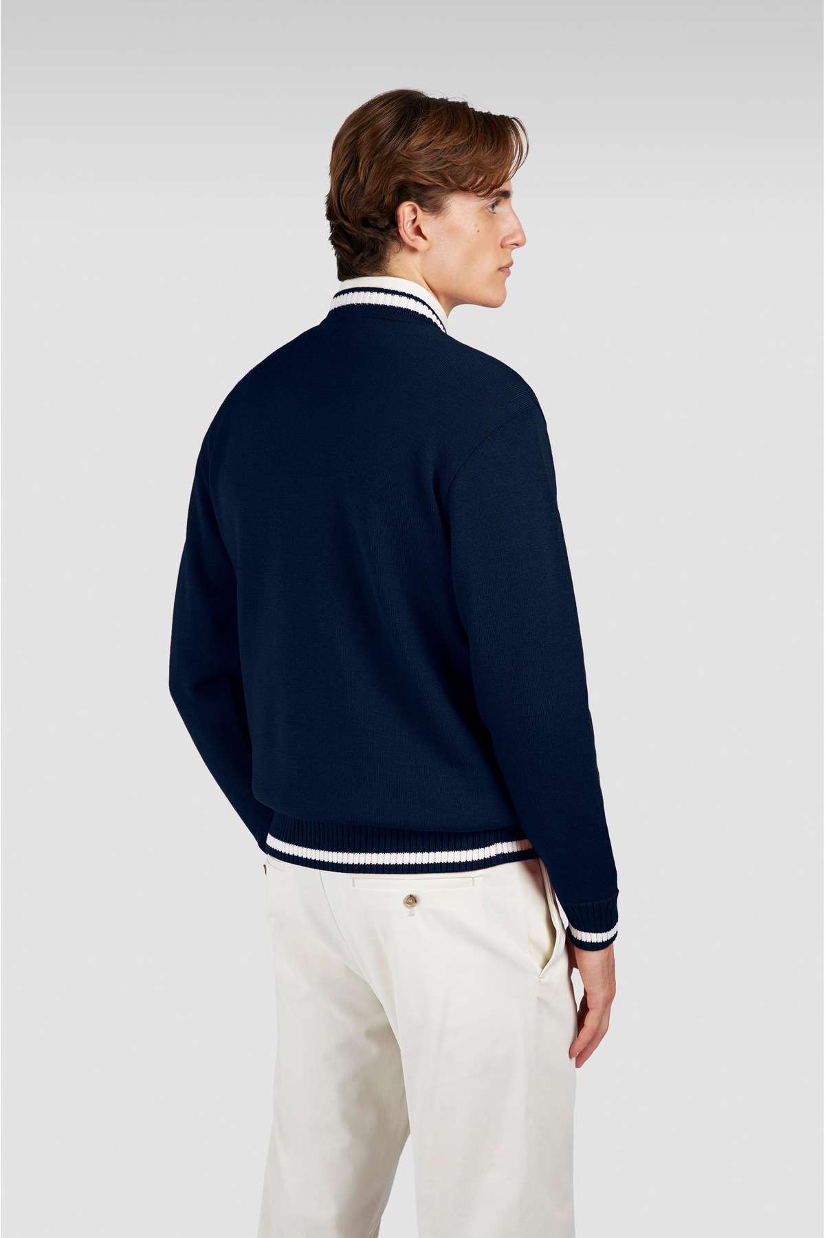 PAUL&SHARK MEN'S KNITTED WOOL ROUNDNECK SWEATER görsel 2