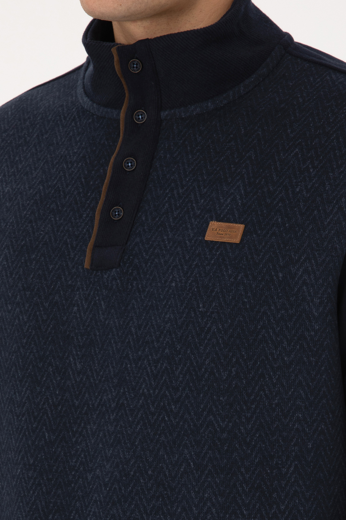 U.S. Polo Assn. Erkek Lacivert Sweatshirt 50309967-VR033 görsel 7