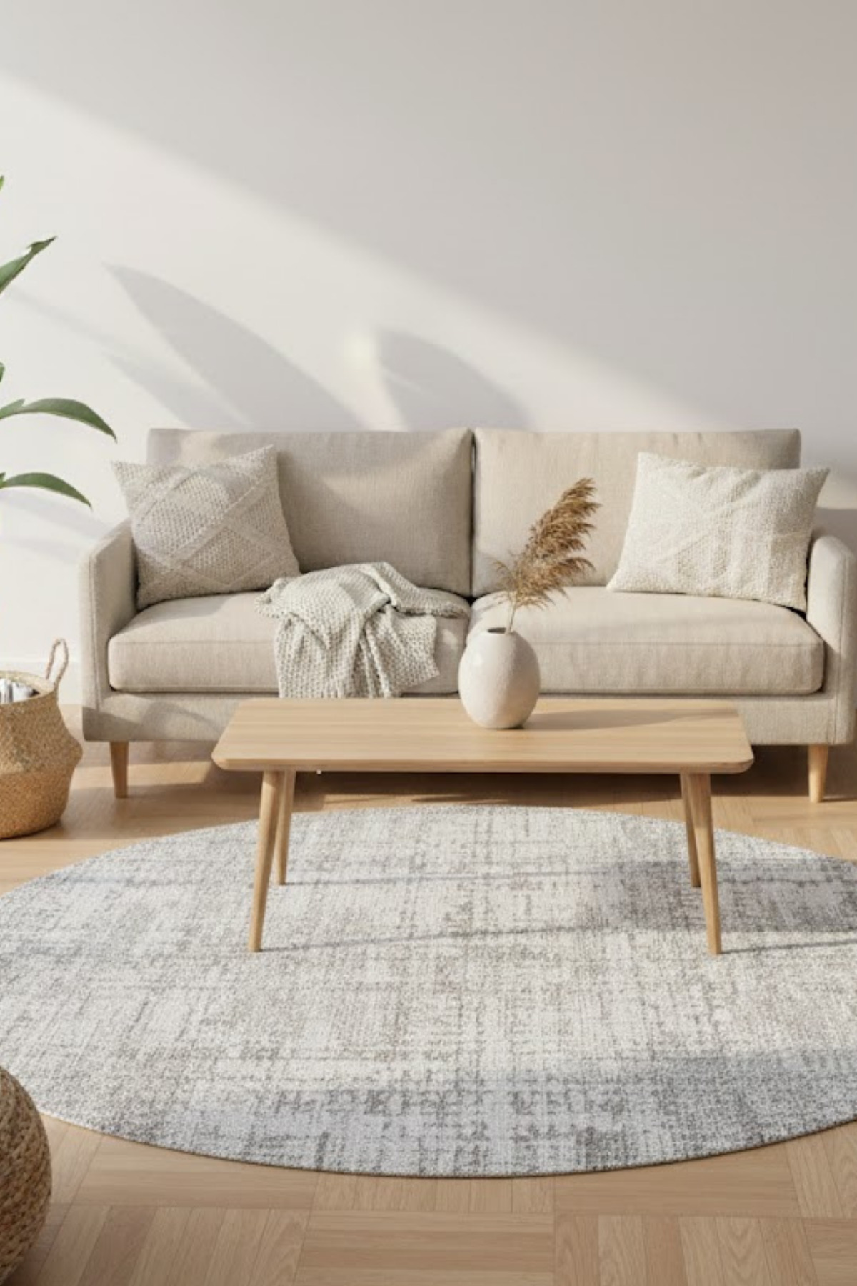 Sisal Round Jute Base Decorative Washable Soft Straw Look Dustproof Carpet with Border