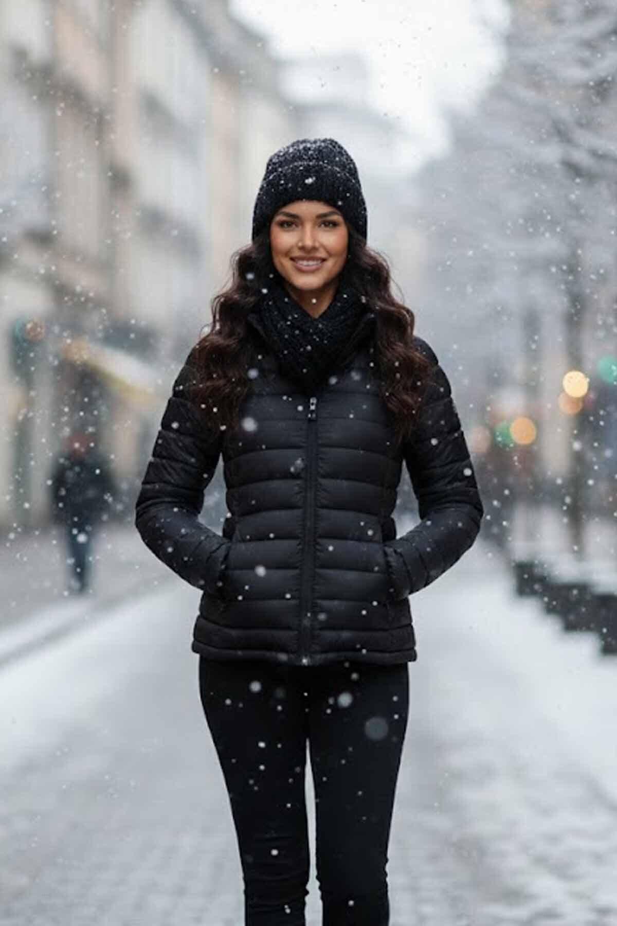 hummel  Kadın Beyaz Rüzgar Geçirmez Sıcak Tutan Elyaf Dolgu Mont