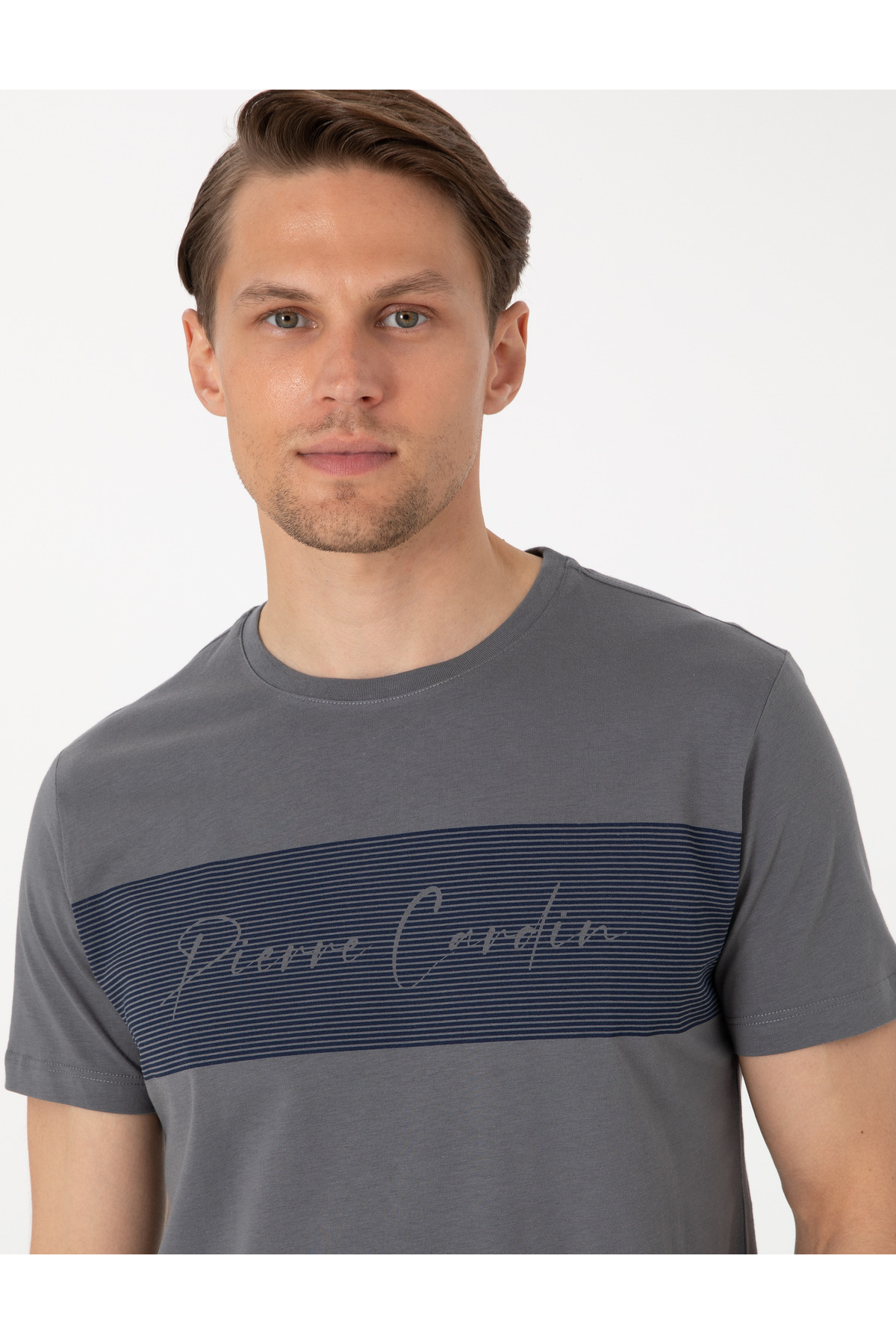 ست پیژامه و لباس خواب مردانه Yazı Karekterli / Motto آستین کوتاه | پیر کاردین Pierre Cardin PP6080 - تصویر 2
