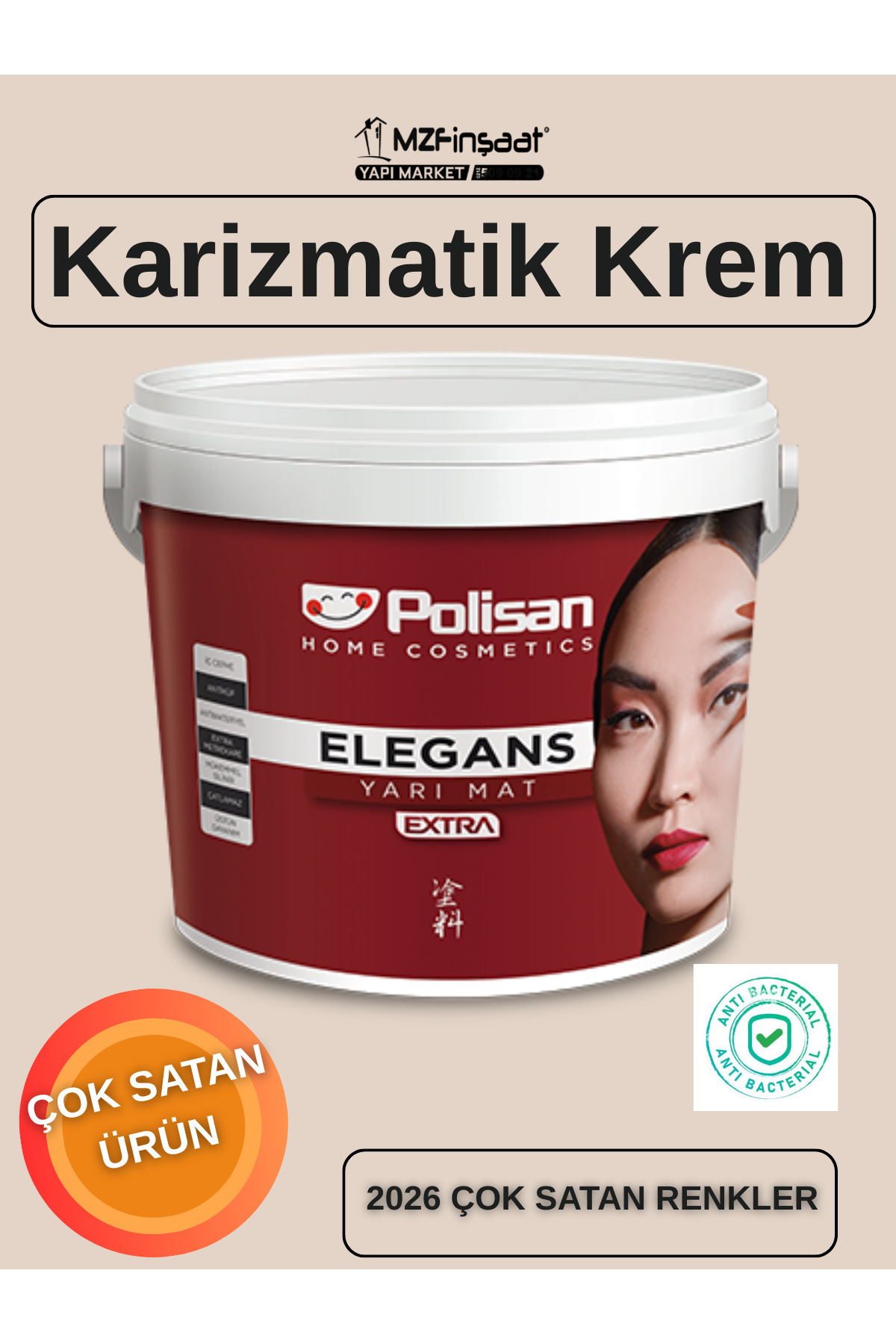 Elegance Extra Semi-Matte Anti-Mildew Interior Paint Charismatic Cream