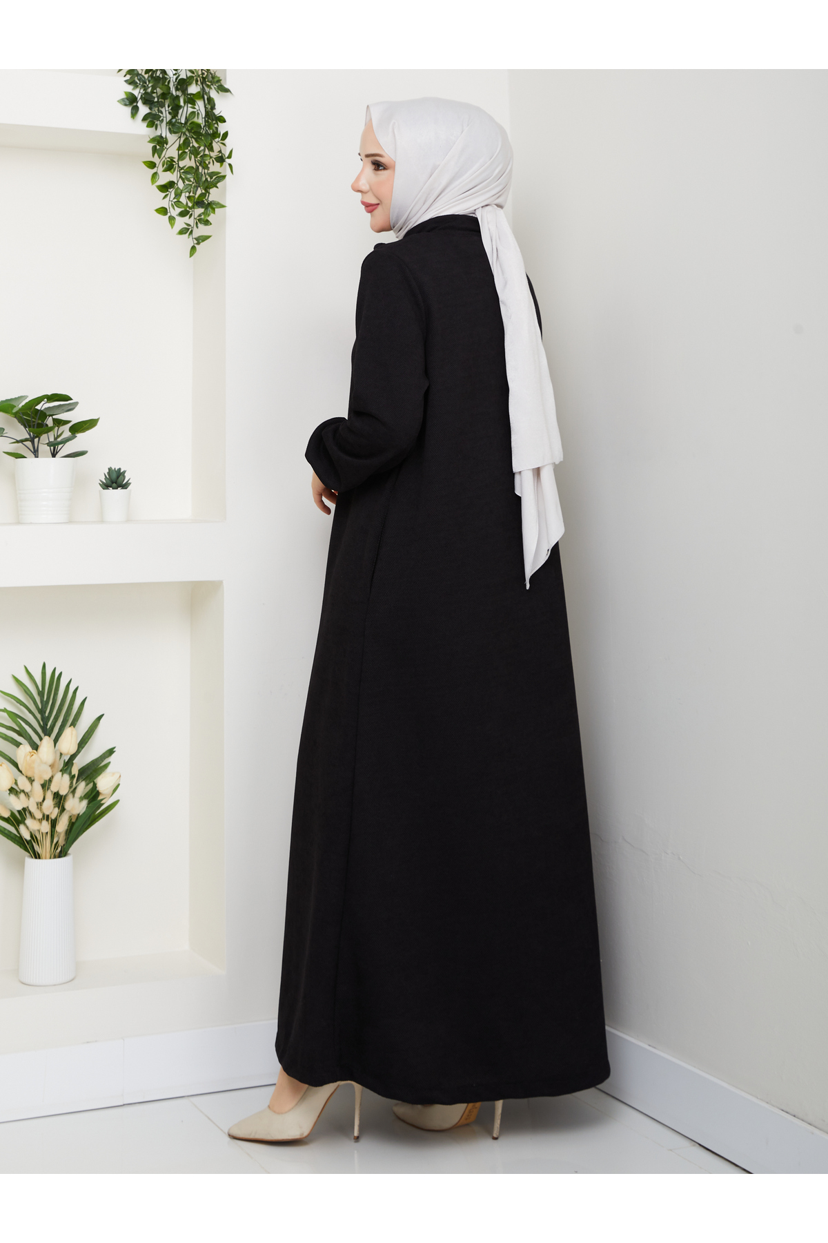 ECESSA FASHİON  Mira Salaş Fermuarlı Ferace - Görsel 9