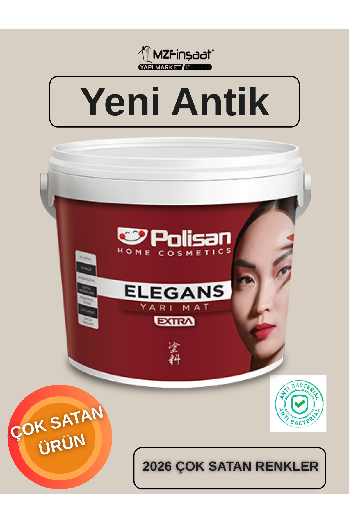 Elegance Extra Semi-Matte Anti-Mildew Interior Paint New Antique