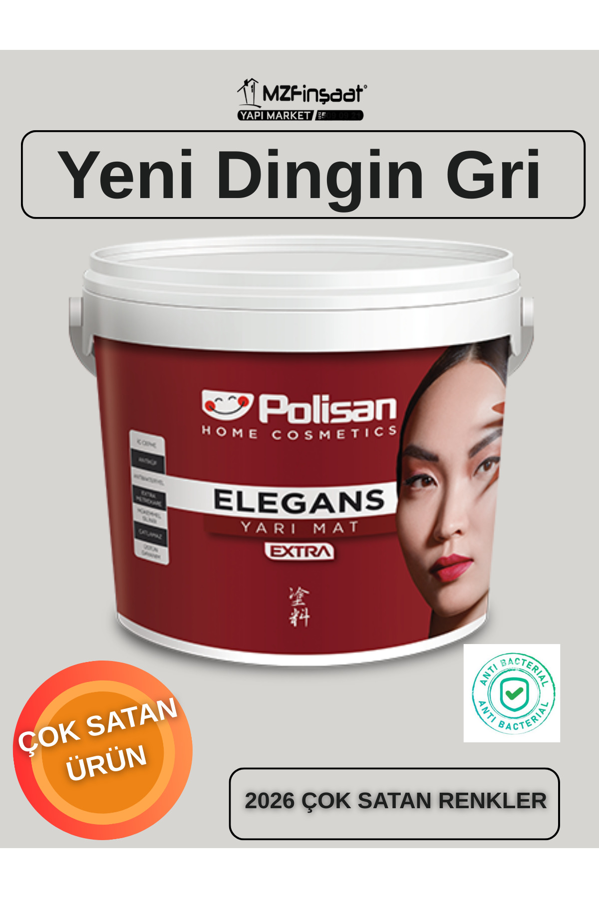 Elegance Extra Semi-Matte Anti-Mildew Interior Paint New Cool Grey
