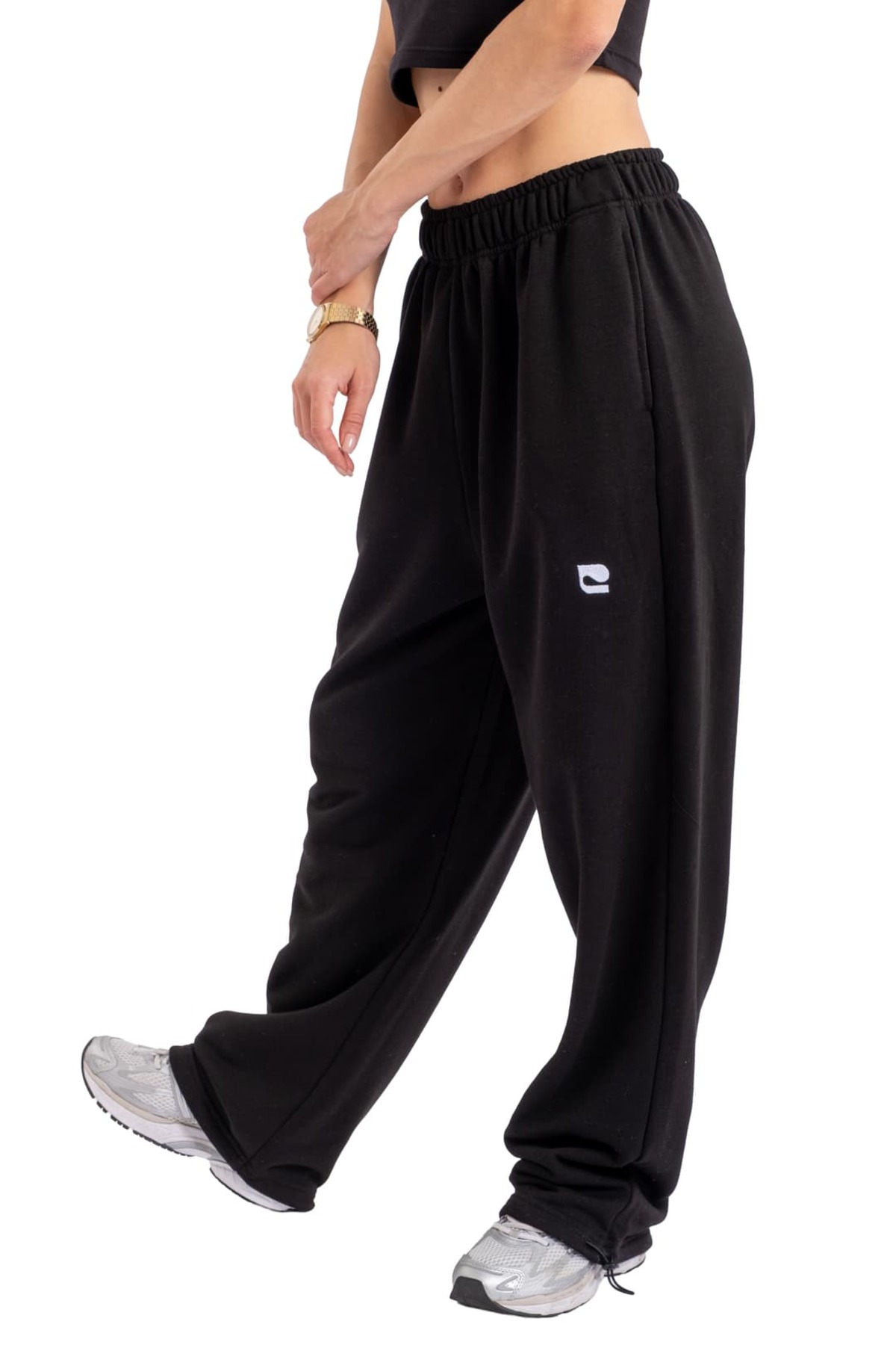 Coredra  Ayarlanabilir Paça Baggy Eşofman Altı Kadın - C608 - Görsel 3