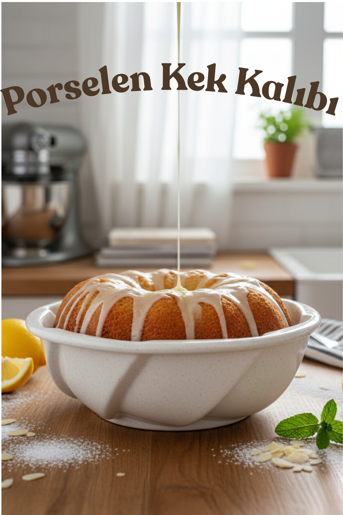 Kek Kalıbı Yanmaz Yapışmaz Porselen Kek Kalıbı — görsel 3
