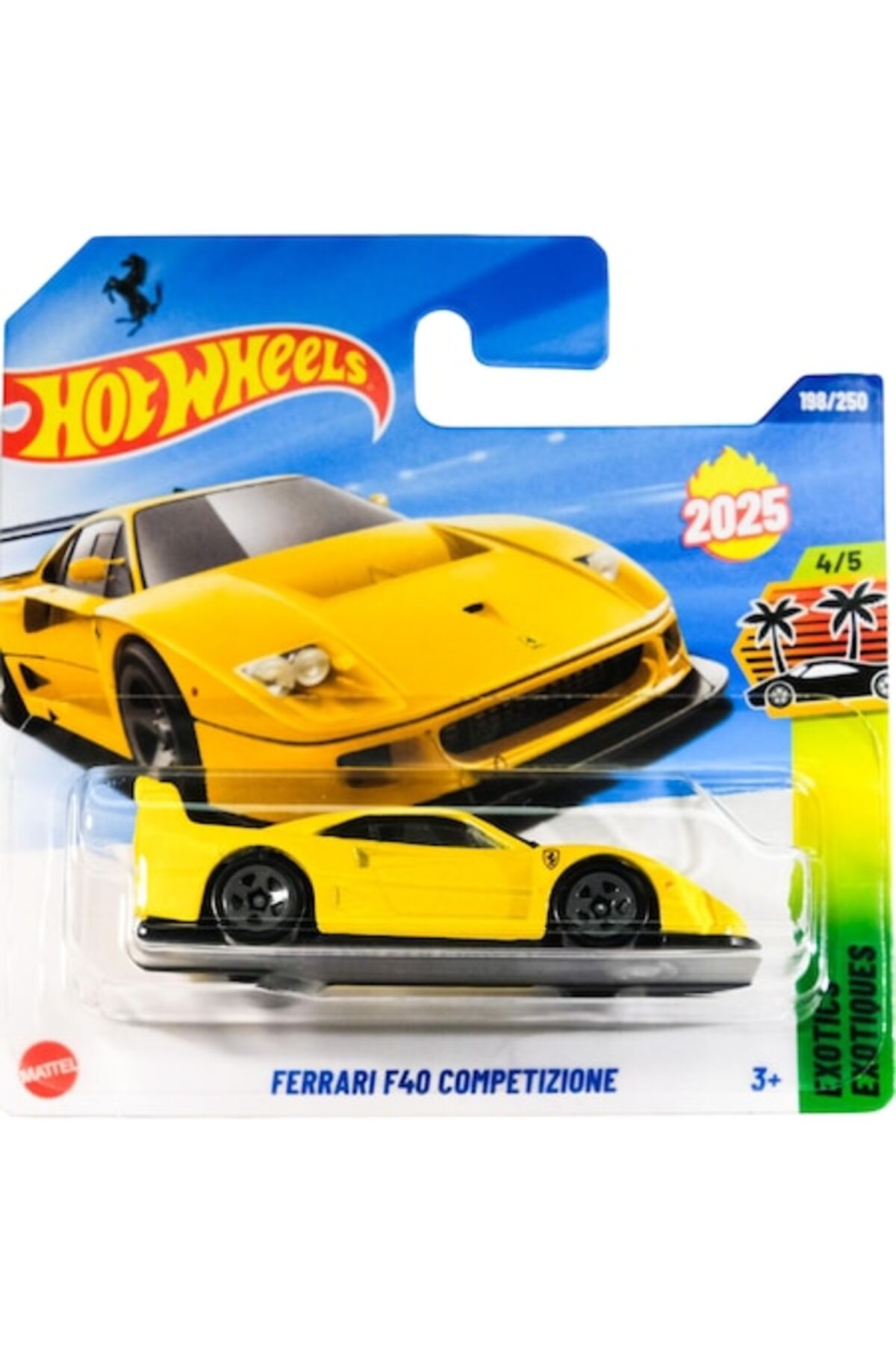 Masinuta Metalica Ferrari F40 Competizione, galben, Editia 2026, scara 1:64