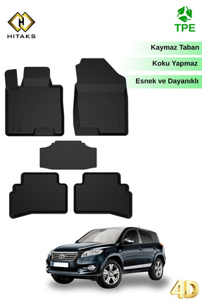 Hitaks Toyota Rav4 2005 2013 Uyumlu Araca Özel 4D Havuzlu Paspas