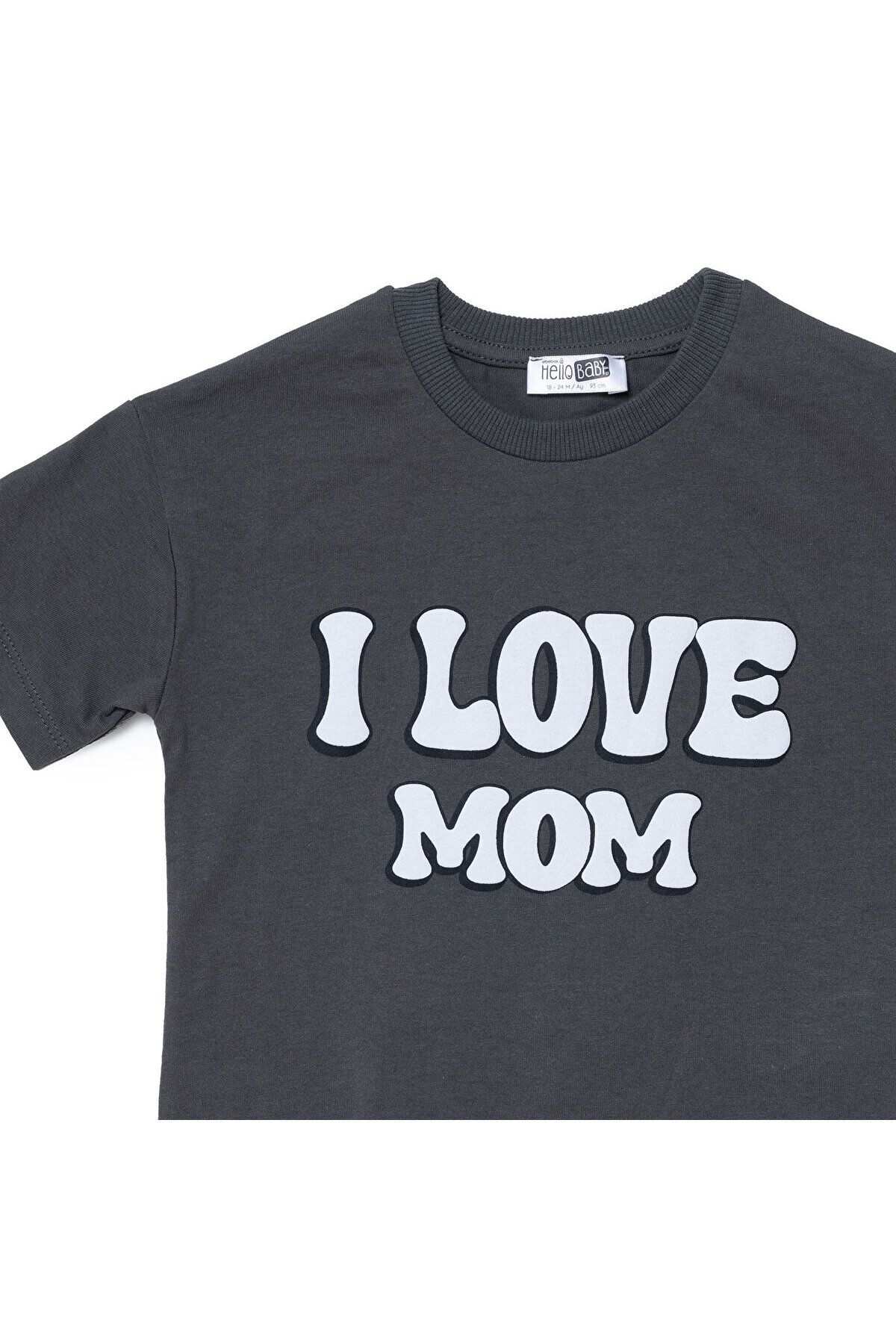 ebebek Hello Baby HelloBaby Erkek Bebek Tshirt Süprem Bisiklet Yaka Kısa Kol fotoğrafı 3 (önizleme)