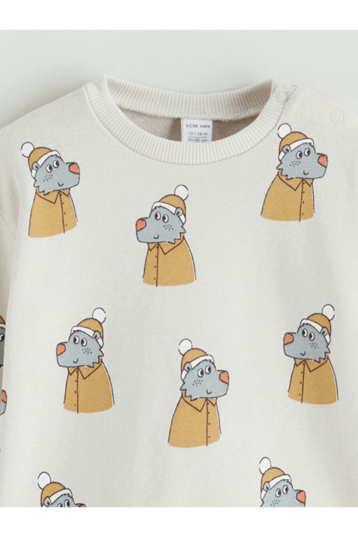 LC Waikiki Baskılı Erkek Bebek Sweatshirt ve Pantolon fotoğrafı 3 (önizleme)