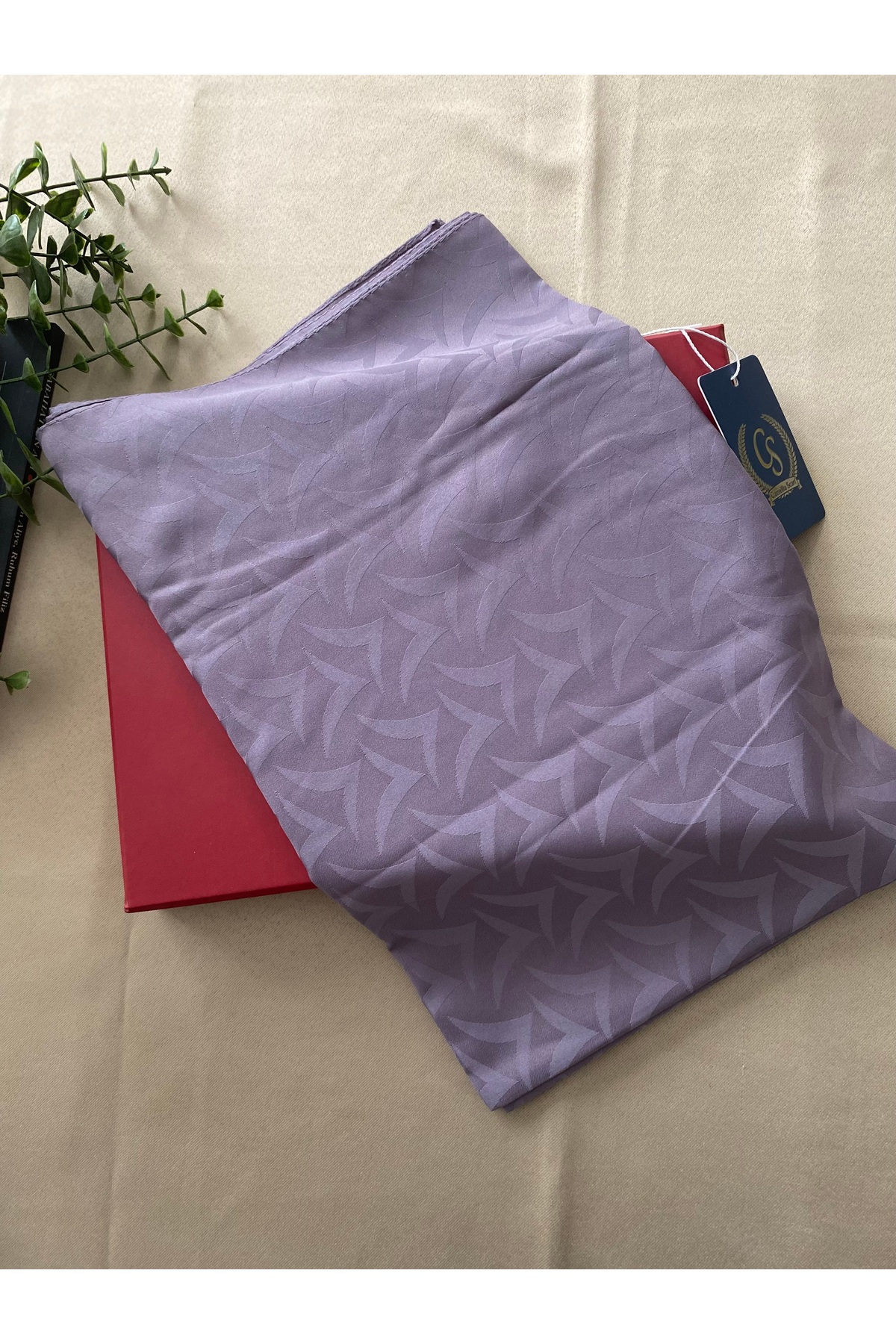 Minelesarp cotton jacquard never slip color lilac purple shawl