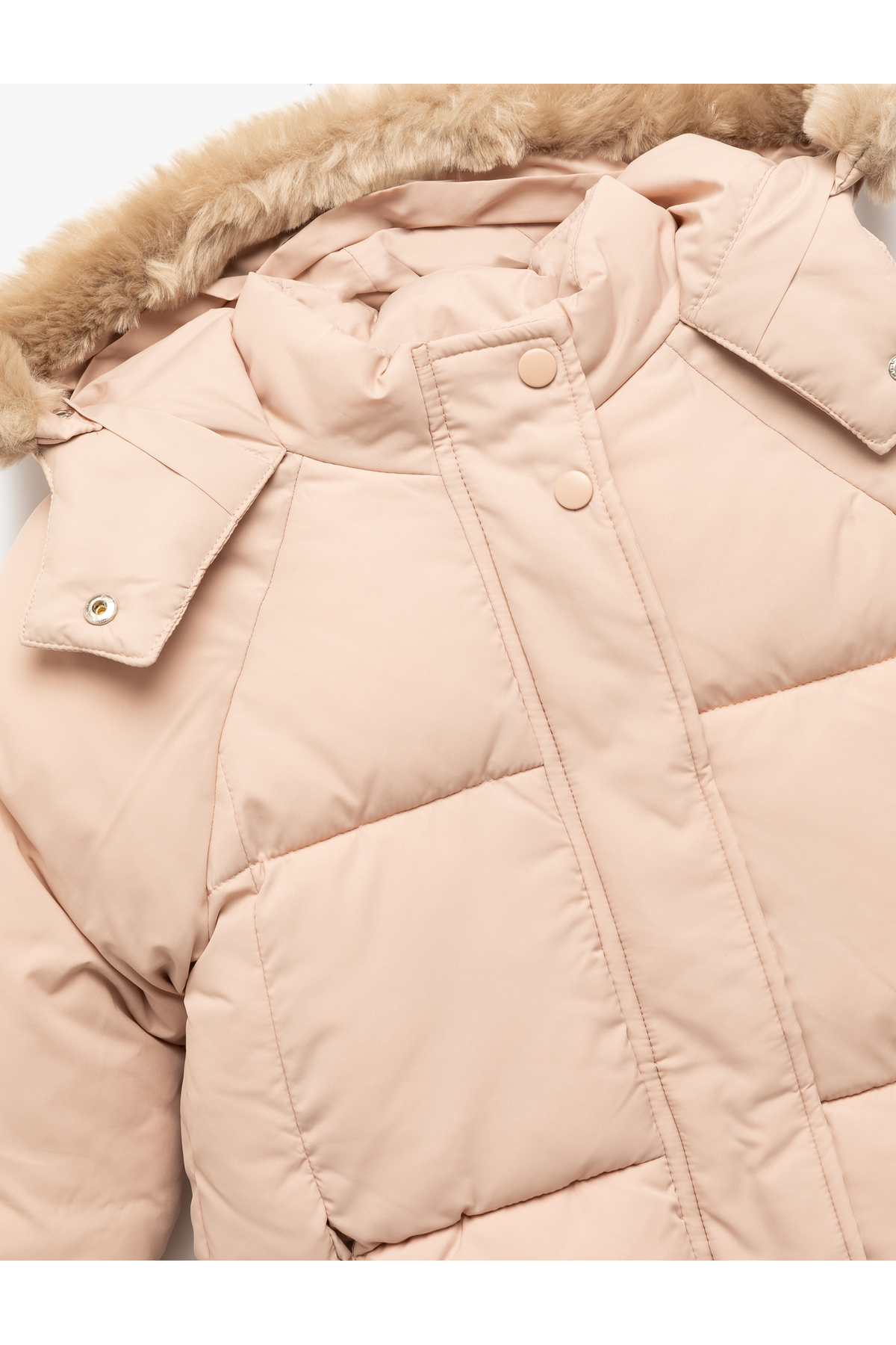 Koton Kapşonlu Uzun Kollu Kapitone Şişme Mont fotoğrafı 3 (önizleme)