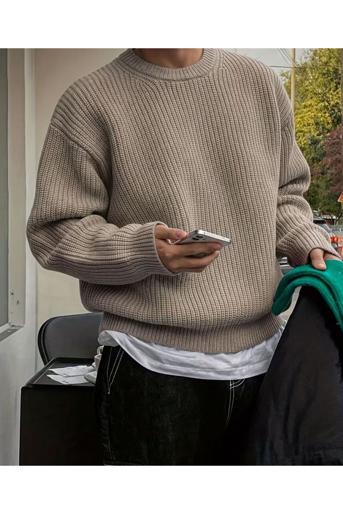 ERKEK ÖRME TRİKO KAZAK BİSİKLET YAKA BTK