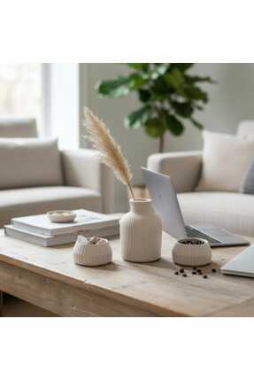 bonjorno aksesuar Özel Tasarım Vazo Mumluk Aksesuar Seti Dekoratif Ürün Seti ...
