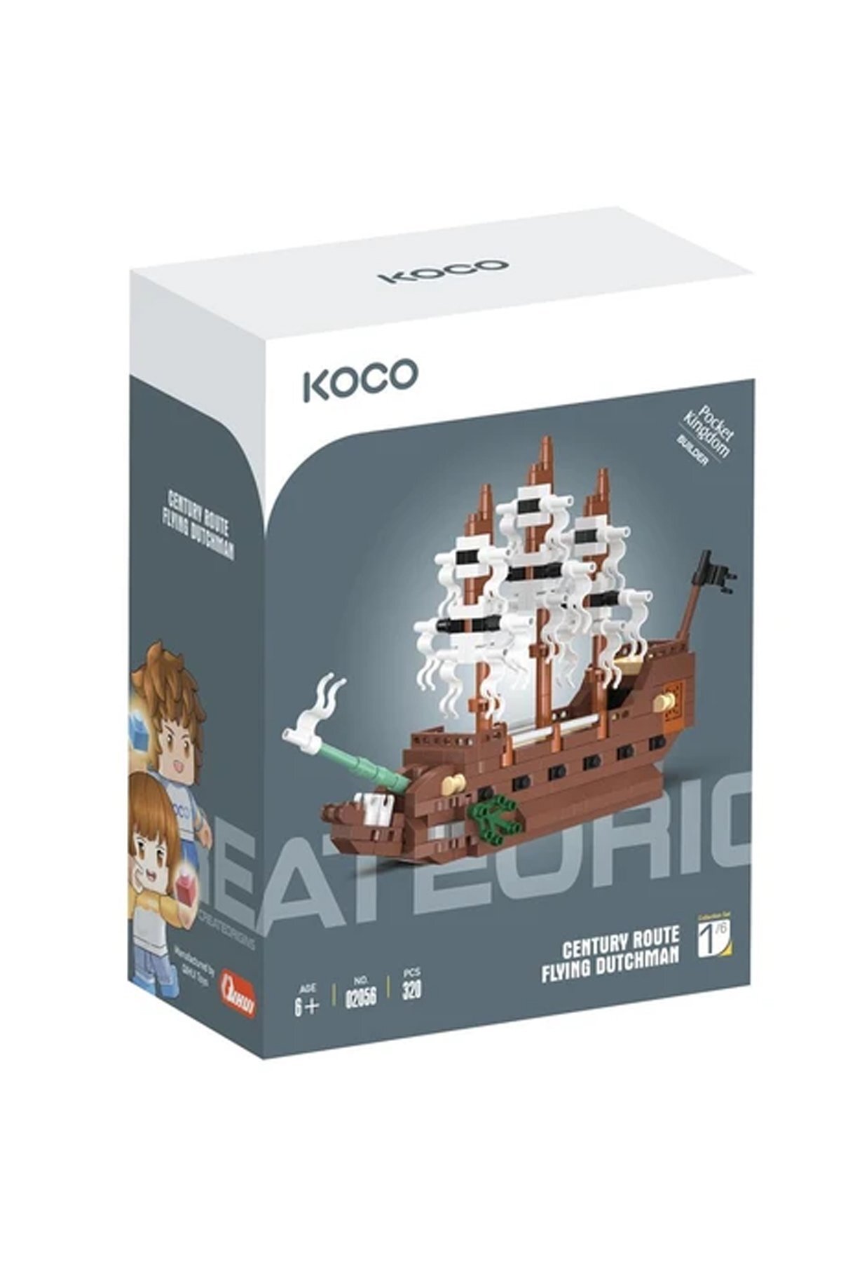 مجموعه مونتاژی ساخت کشتی فلایینگ داچمن ۳۲۰ قطعه‌ای – مدل مینی‌بریکس – مناسب برای سنین ۶ سال به بالا