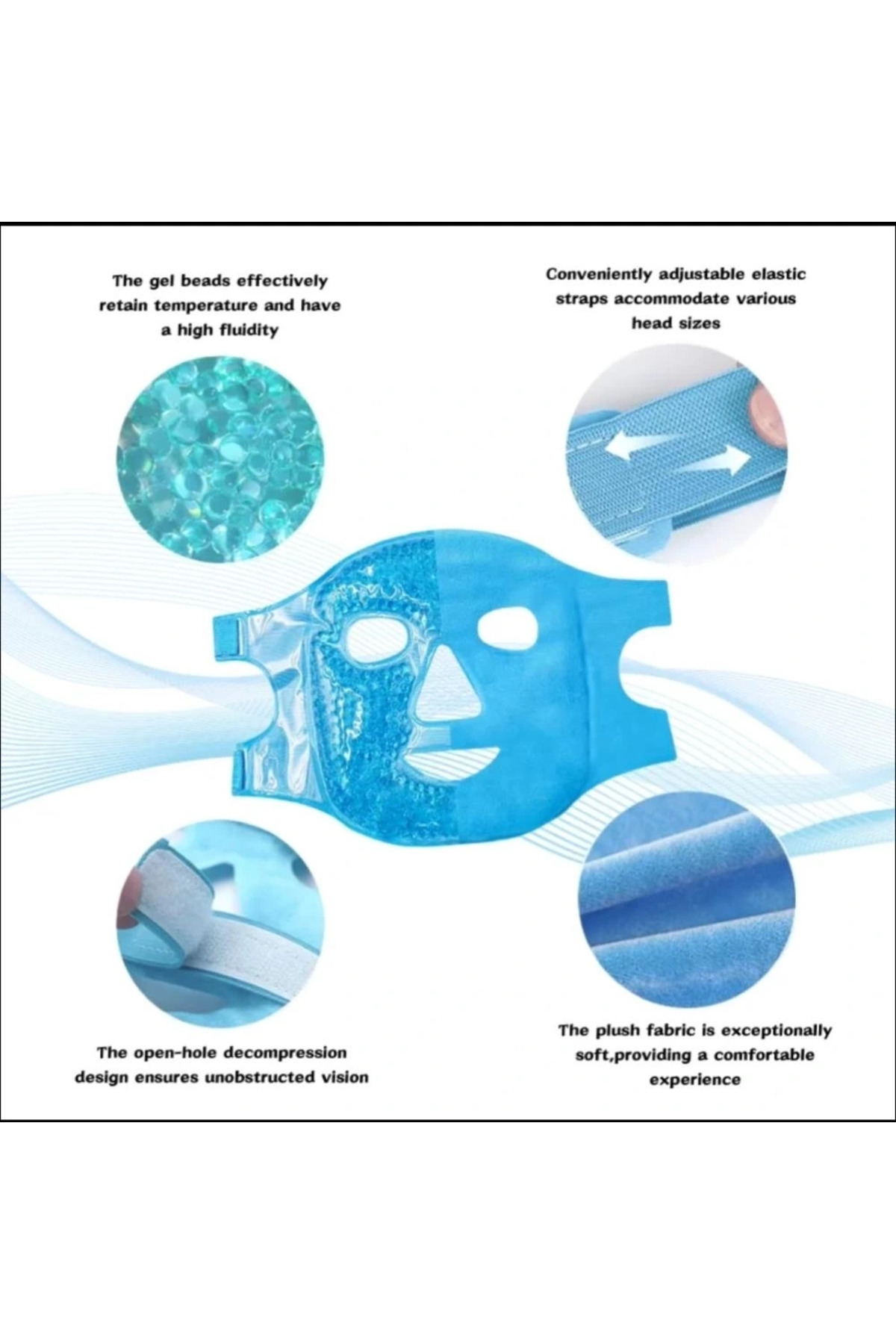 NARUE Buz Jel Toplar Termojel Yüz Maskesi, Soğuk Ve Sıcak Terapi Yüz Maskesi