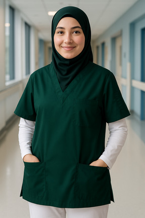 mirach Tesettür Scrubs Geniş Kalıp 4 Cep Uzun Oversize Model 1. Kalite Kumaş ...