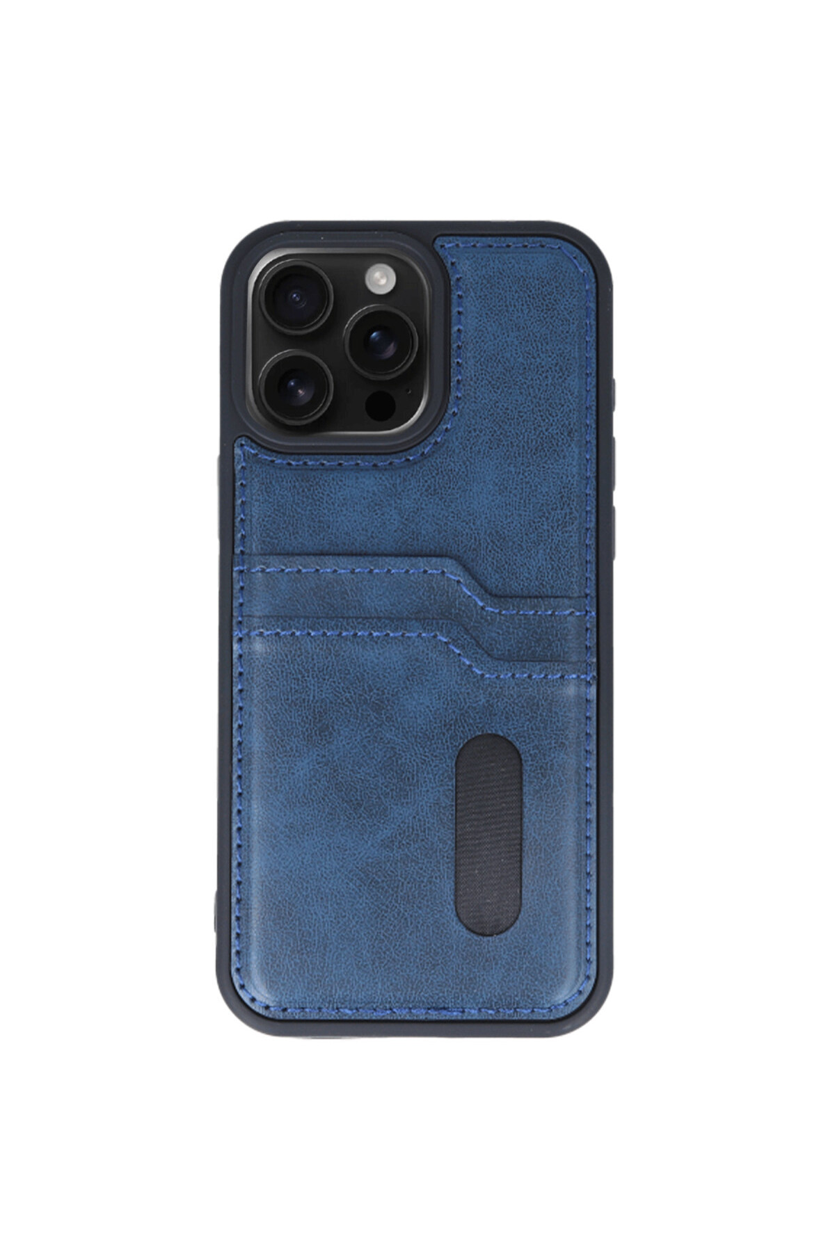 iPhone 15 Pro Max İçin Uyumlu Kılıf Kart Bölmeli Deri Tasarımlı Kılıf