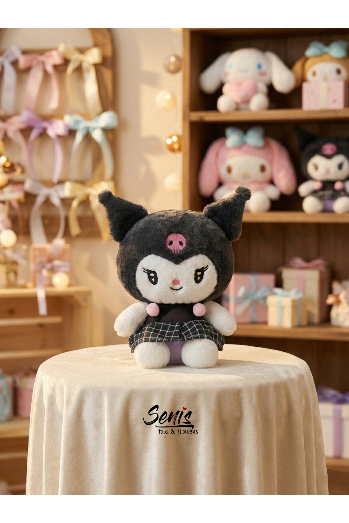SENİSSTORE Kurom peluş oyuncak 25cm tüylü yumuşacık kıyafetli