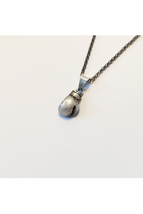 GoldRey Jewellery Boks Eldiveni Kolye 925 Ayar Gümüş Oksitli Versiyon