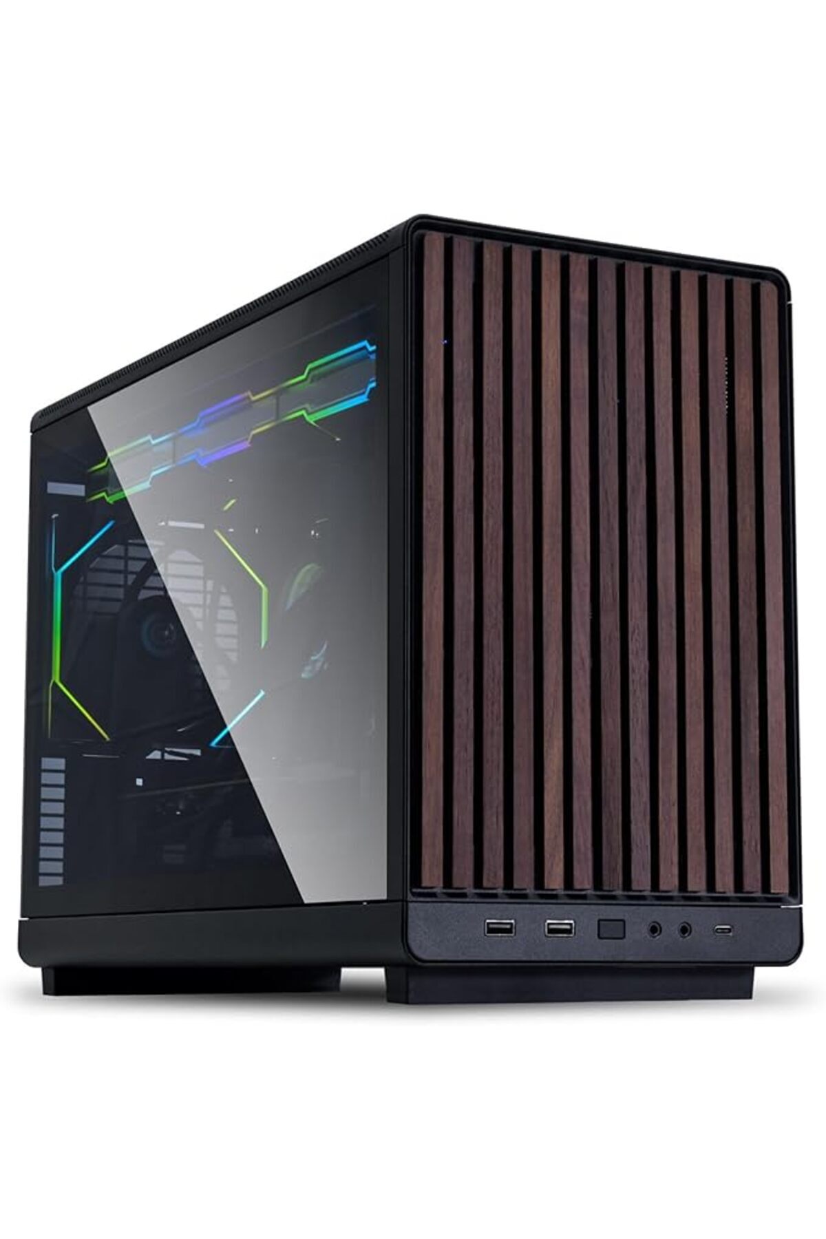 Cetking Li Dan Case A3 Siyah Ahşap Cam M-ATX Mini-Tower Kasa (G99.A3X-WDG.00)