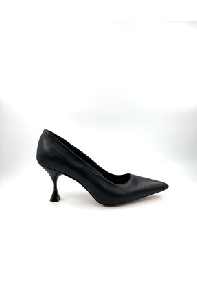 Desire Hakiki Deri Yüksek Topuklu Siyah Stiletto