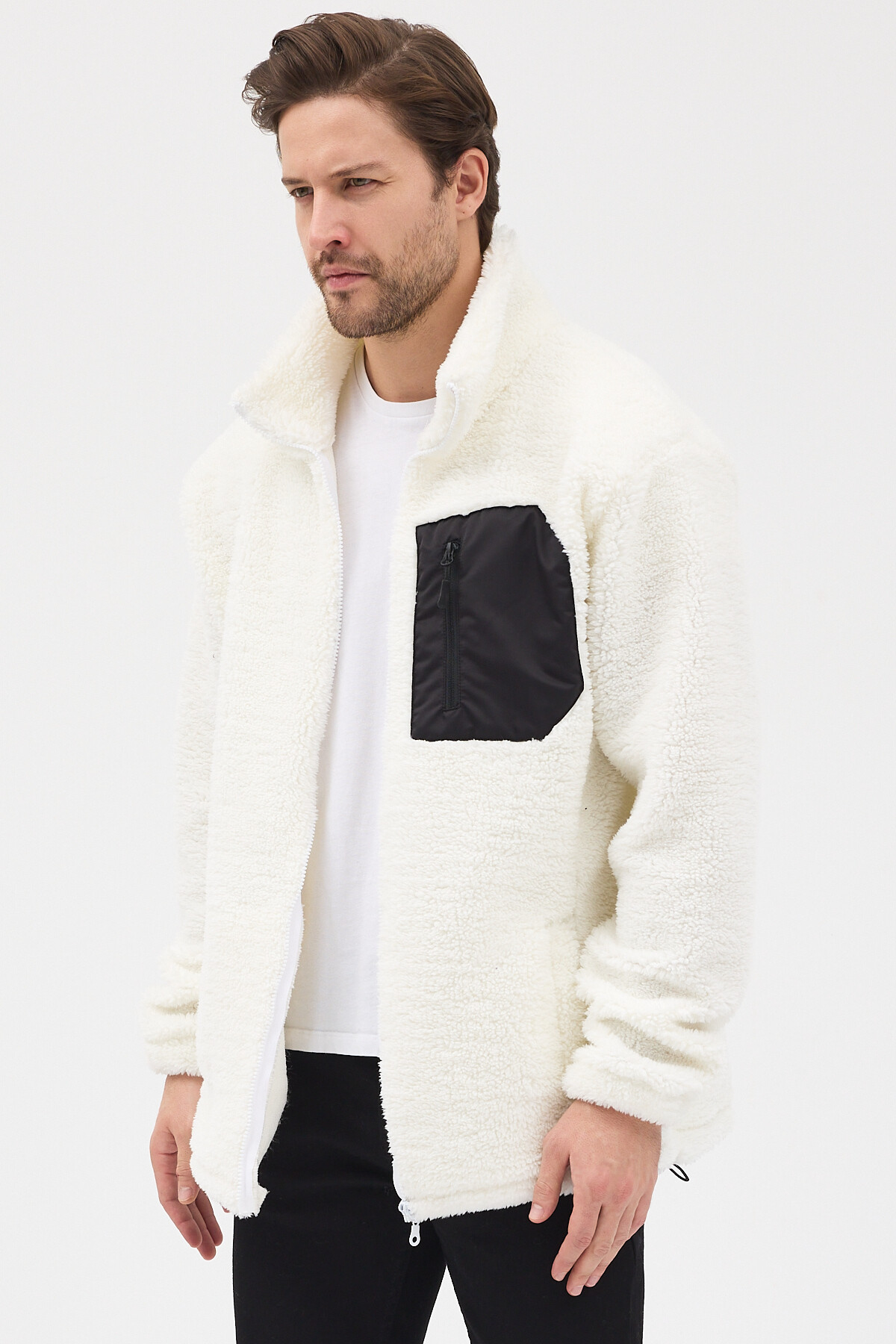 bh collection Erkek Peluş Oversize 5 Cepli Sweatshirt görsel 6