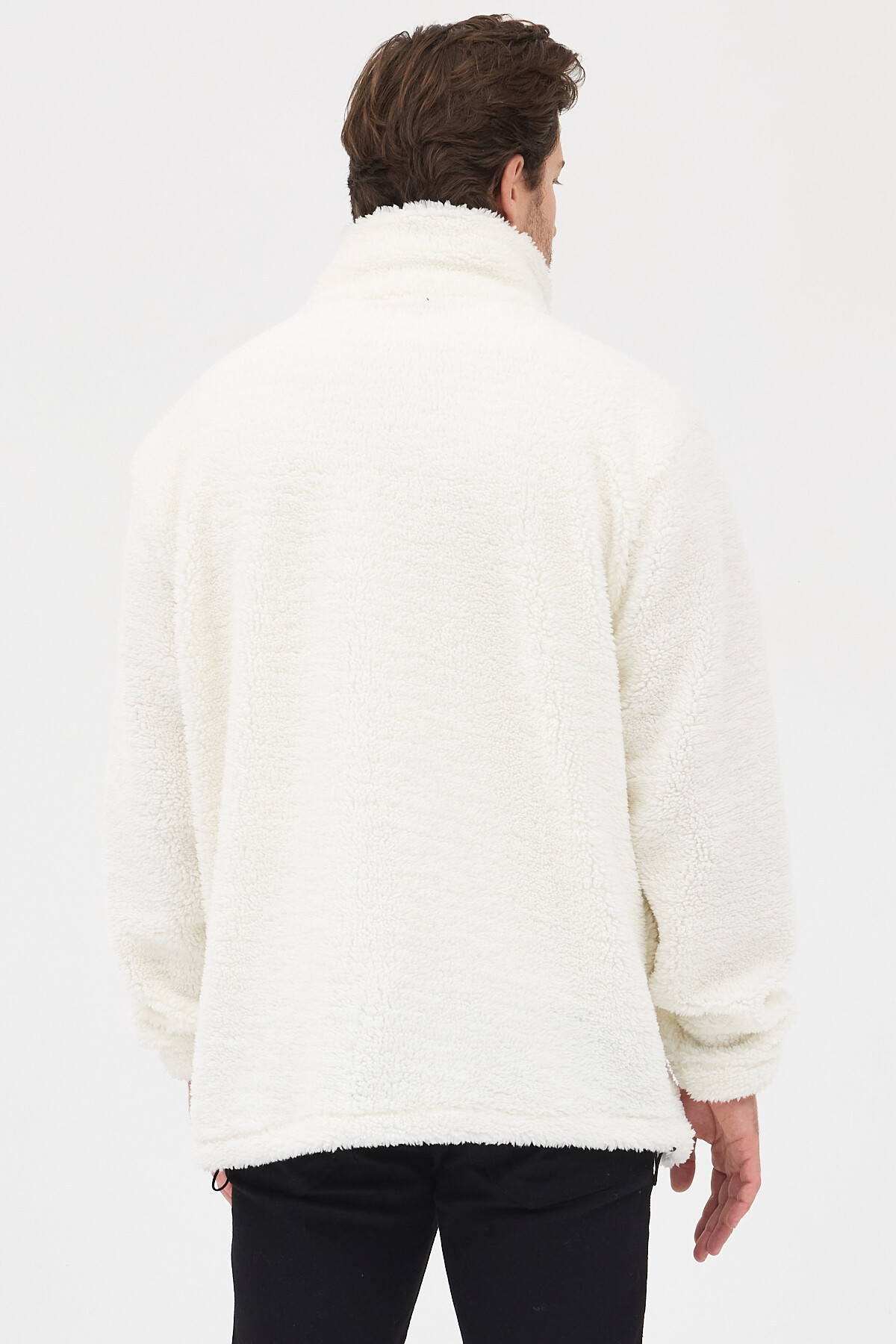 bh collection Erkek Peluş Oversize 5 Cepli Sweatshirt görsel 4