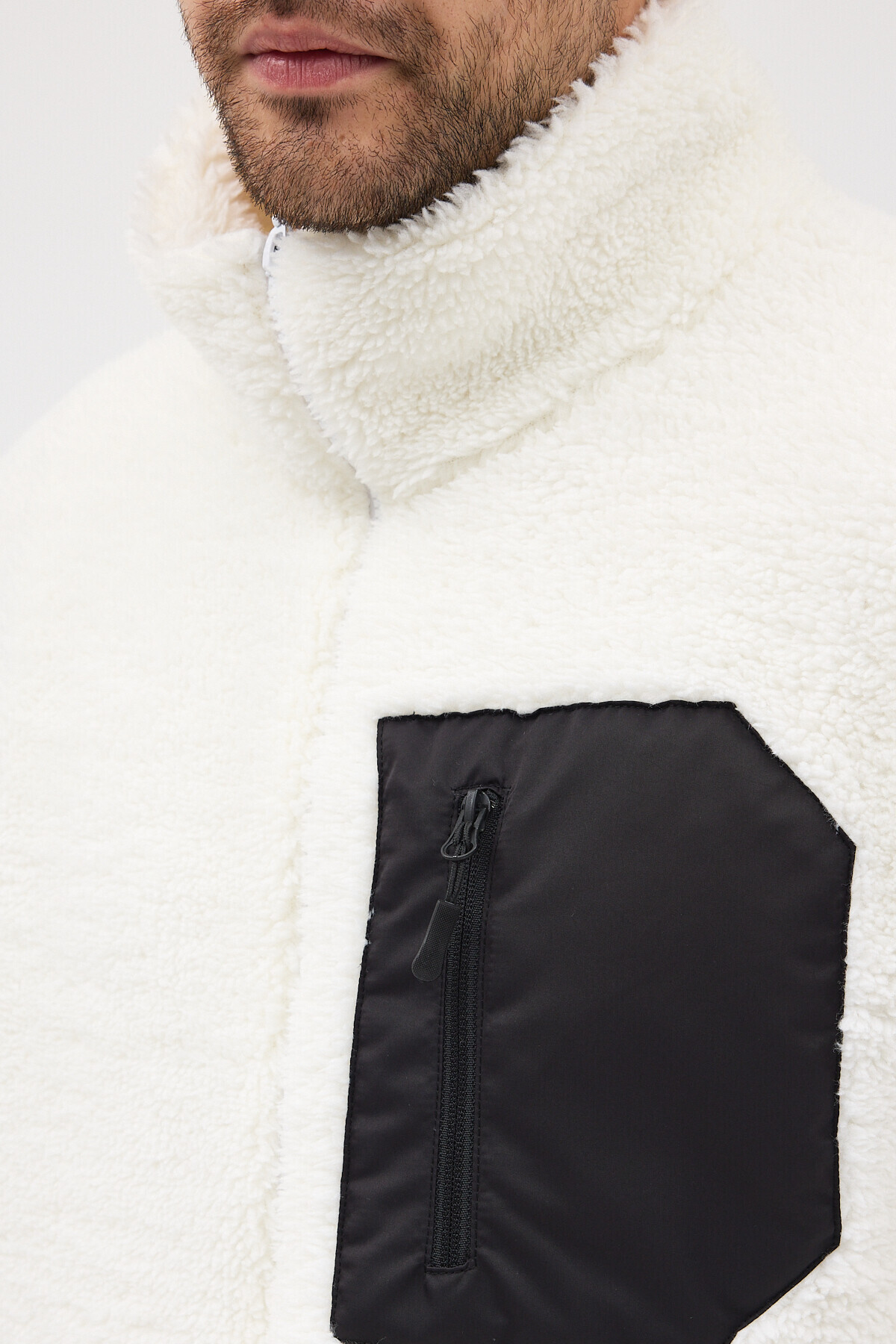 bh collection Erkek Peluş Oversize 5 Cepli Sweatshirt görsel 3