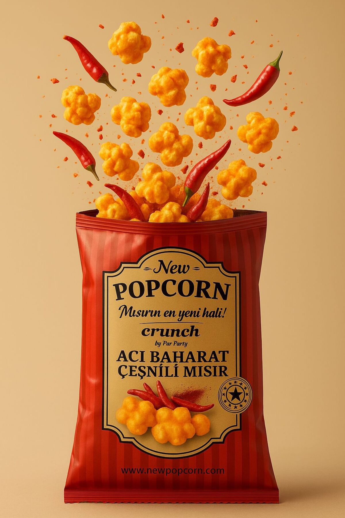 New Popcorn ACI BAHARAT ÇEŞNİLİ PATLAMIŞ MISIR 15 GR X 15 ADET